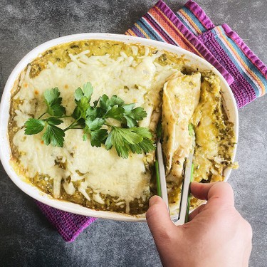 Tomatillo and Rotisserie Chicken Enchiladas Recipe | SideChef