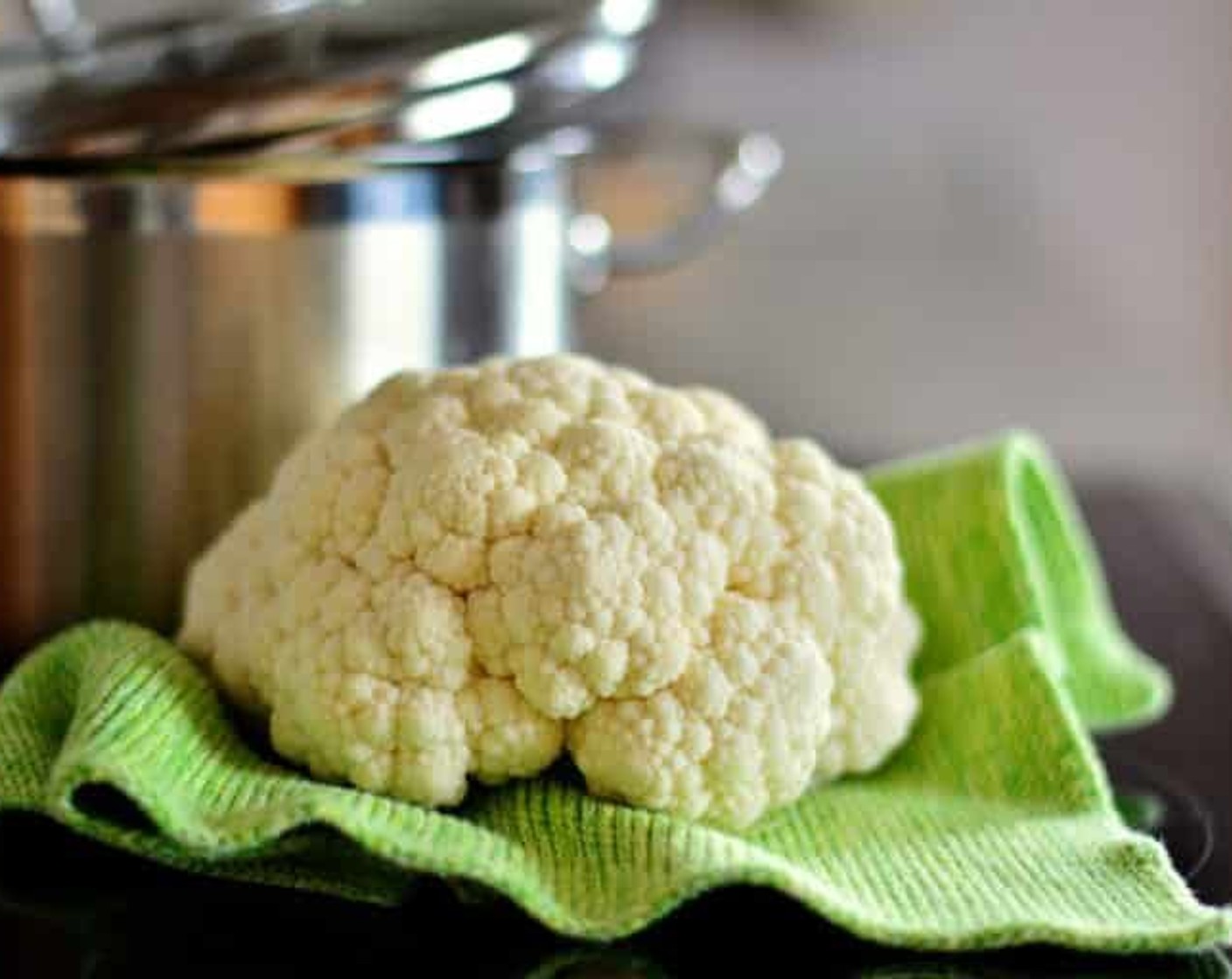 step 2 Using the “steam” setting, cook the Cauliflower (1 head) in an Instant Pot for 3 minutes, and do a quick release. Save the liquid.