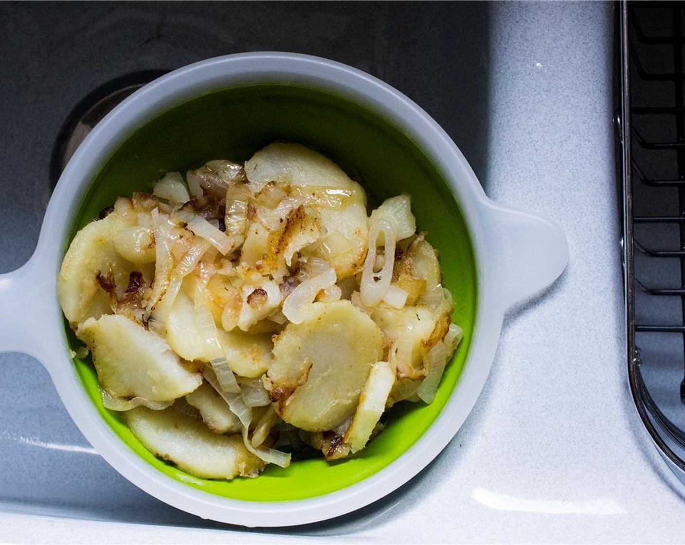 step 6 Once the vegetables are tender, lift them out with a slotted spoon and drain in a colander.