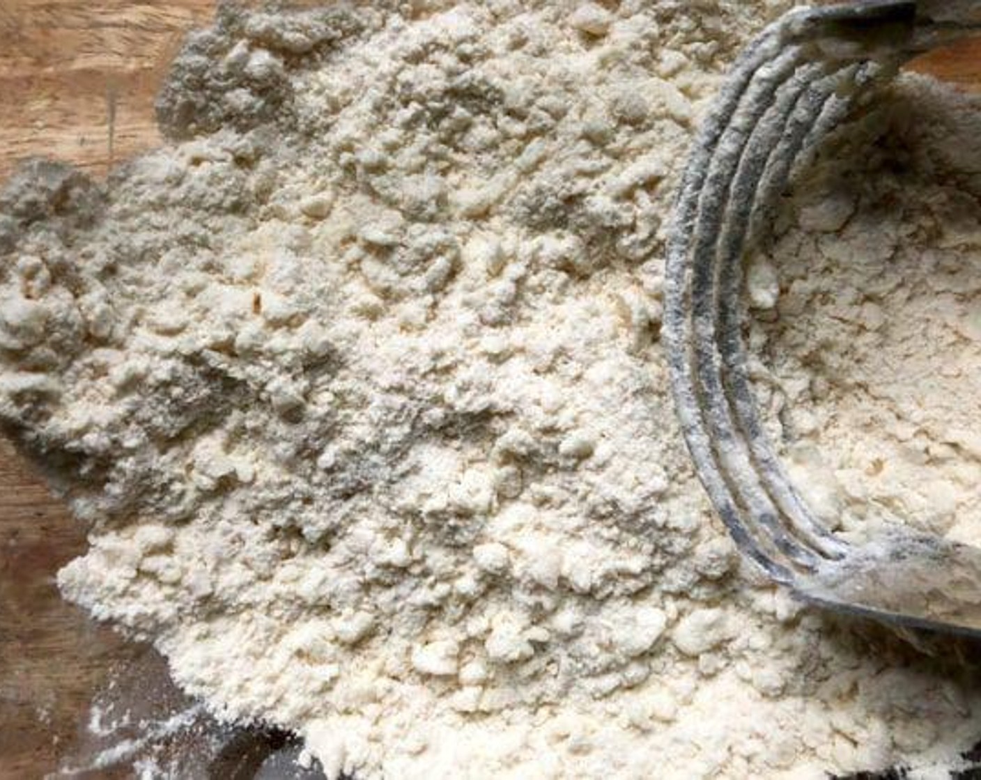 step 1 In a mixing bowl, stir together All-Purpose Flour (1 1/4 cups) and Kosher Salt (1/4 tsp). Using a pastry blender, cut in the Vegetable Shortening (1/3 cup) until you create pea-sized pieces.