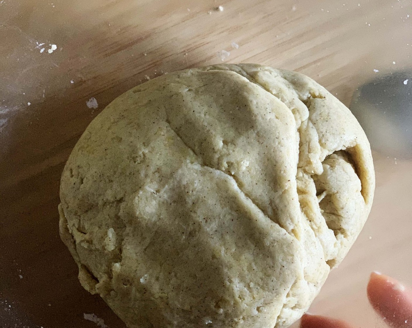 step 2 Next, add Eggland's Best Organic Eggs (Brown) (2) and Milk (1/4 cup) and mix until you get a smooth dough. Cover with plastic wrap and refrigerate for 1 hour.