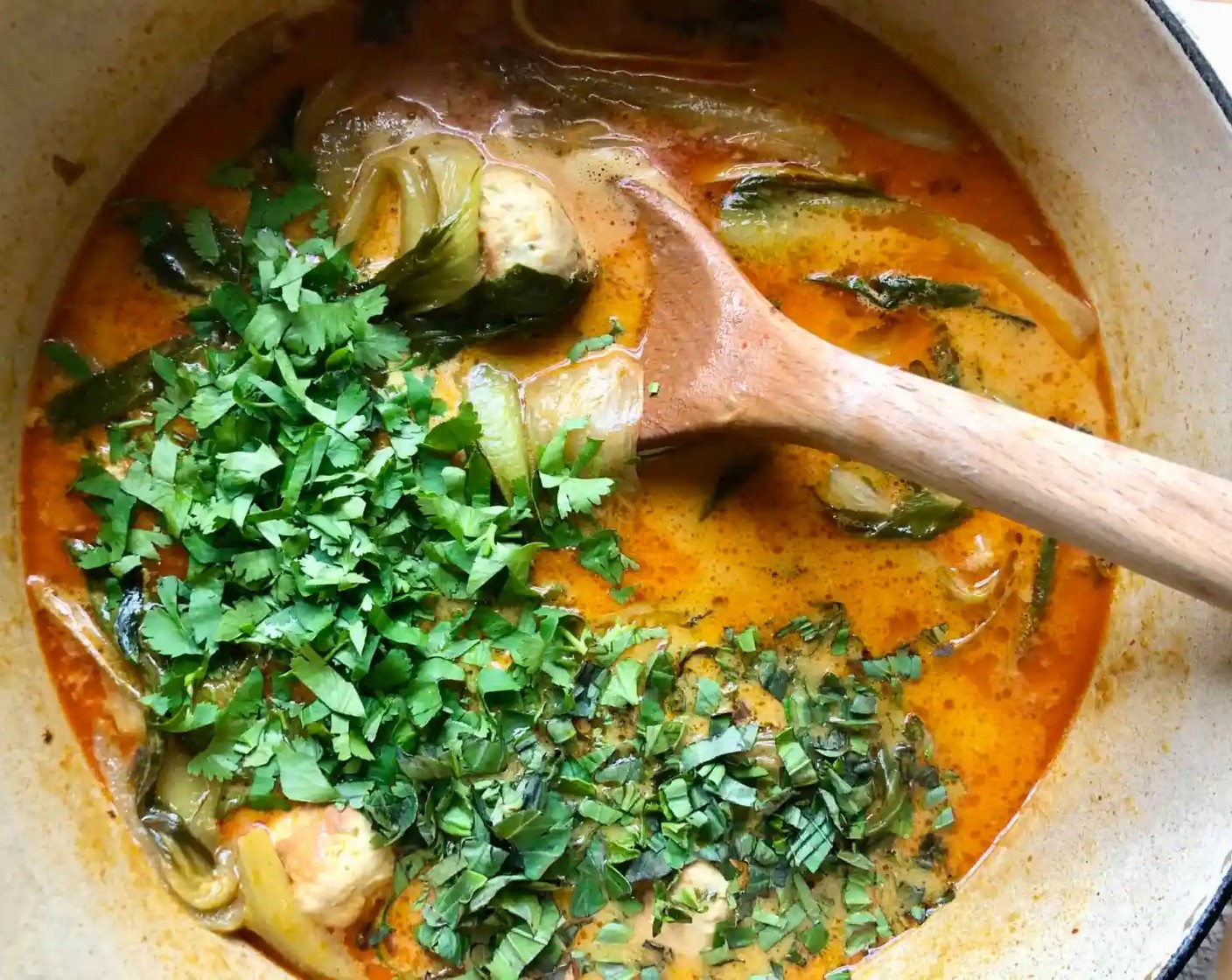 step 7 Remove from the heat and stir in the Fresh Cilantro (1/4 cup).