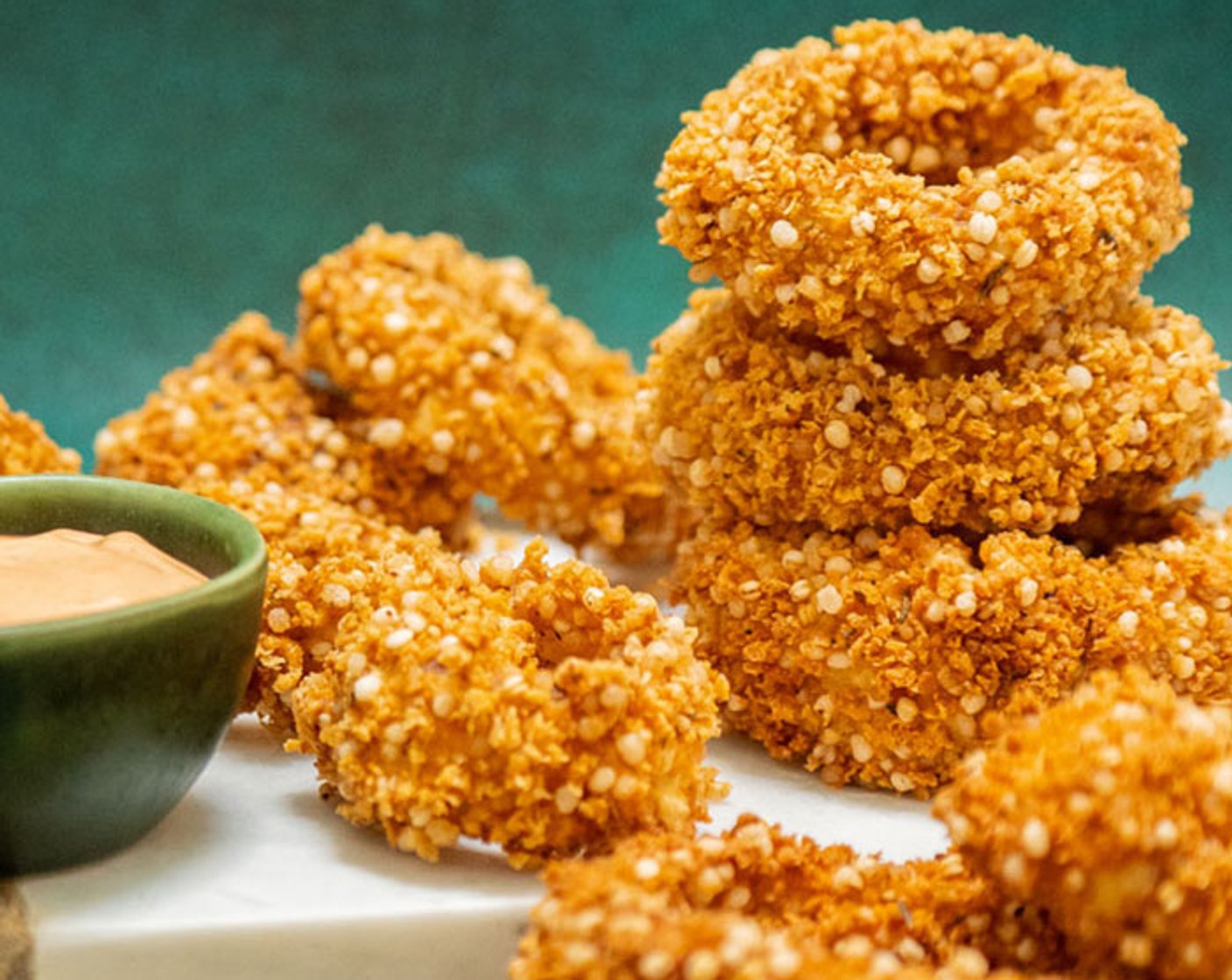 Crispy Quinoa Onion Rings