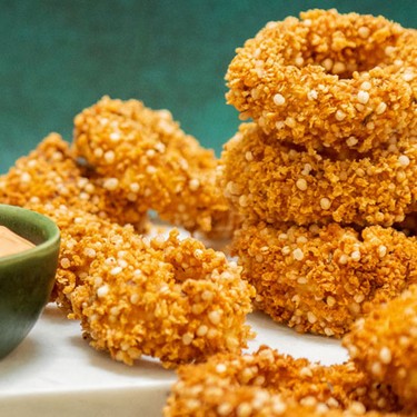 Crispy Quinoa Onion Rings Recipe | SideChef