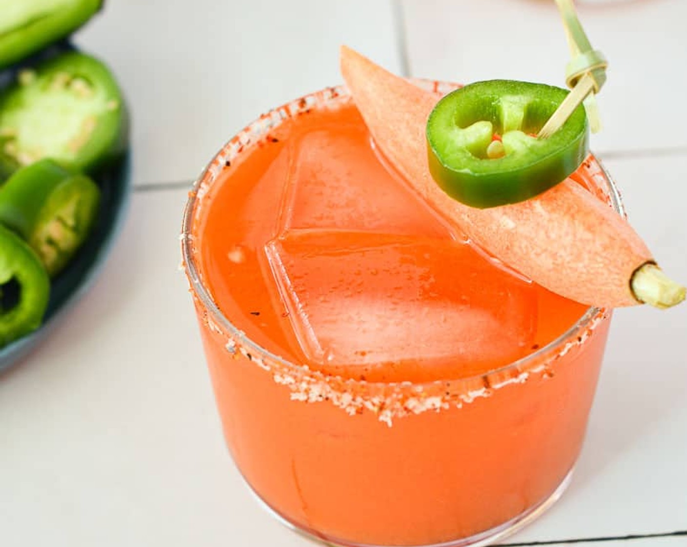 Spicy Carrot Mezcal Margaritas