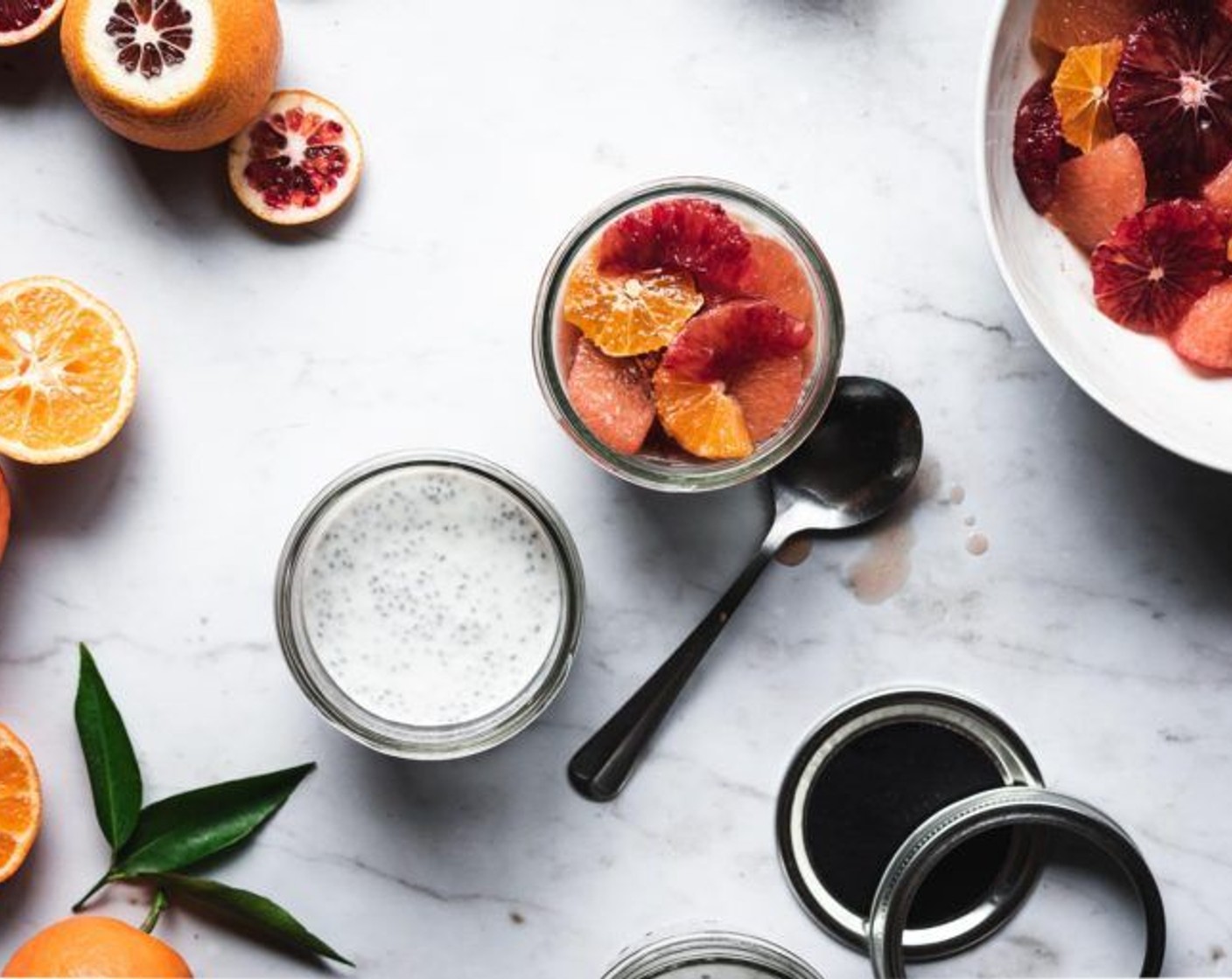 step 9 Remove a jar of chia pudding from the refrigerator and spoon some of the marinated citrus over the top of the pudding - enjoy!