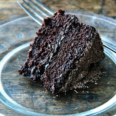 Double Chocolate Cake with Black Velvet Icing Recipe | SideChef