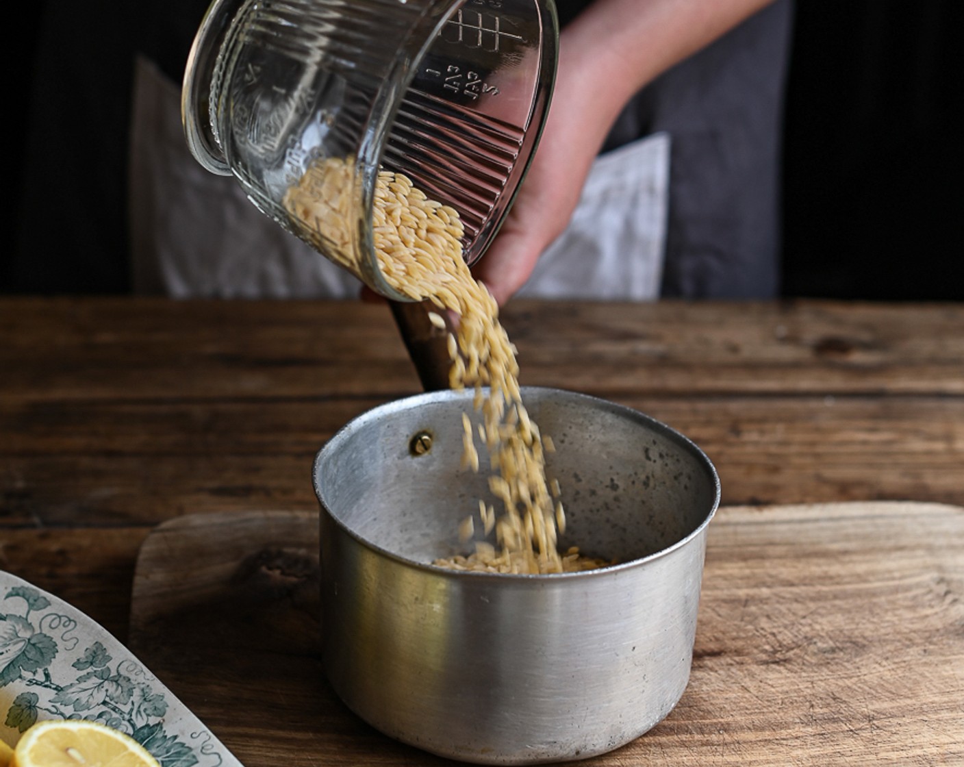 step 7 Cook the Orzo Pasta (1 1/2 cups) according to packet instructions and pour into a large bowl. Remove the hake from the dish and keep warm.