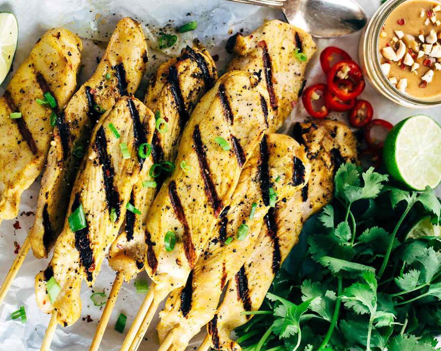 Coconut Curry Chicken Satay with Peanut Sauce