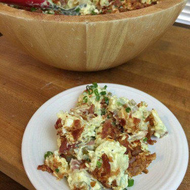 Southern Style Potato Salad with Bacon Recipe | SideChef