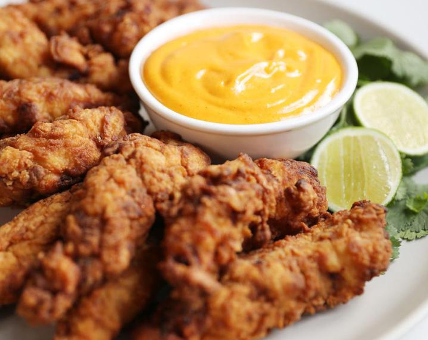 Korean Fried Chicken Strips with Gochujang Aioli