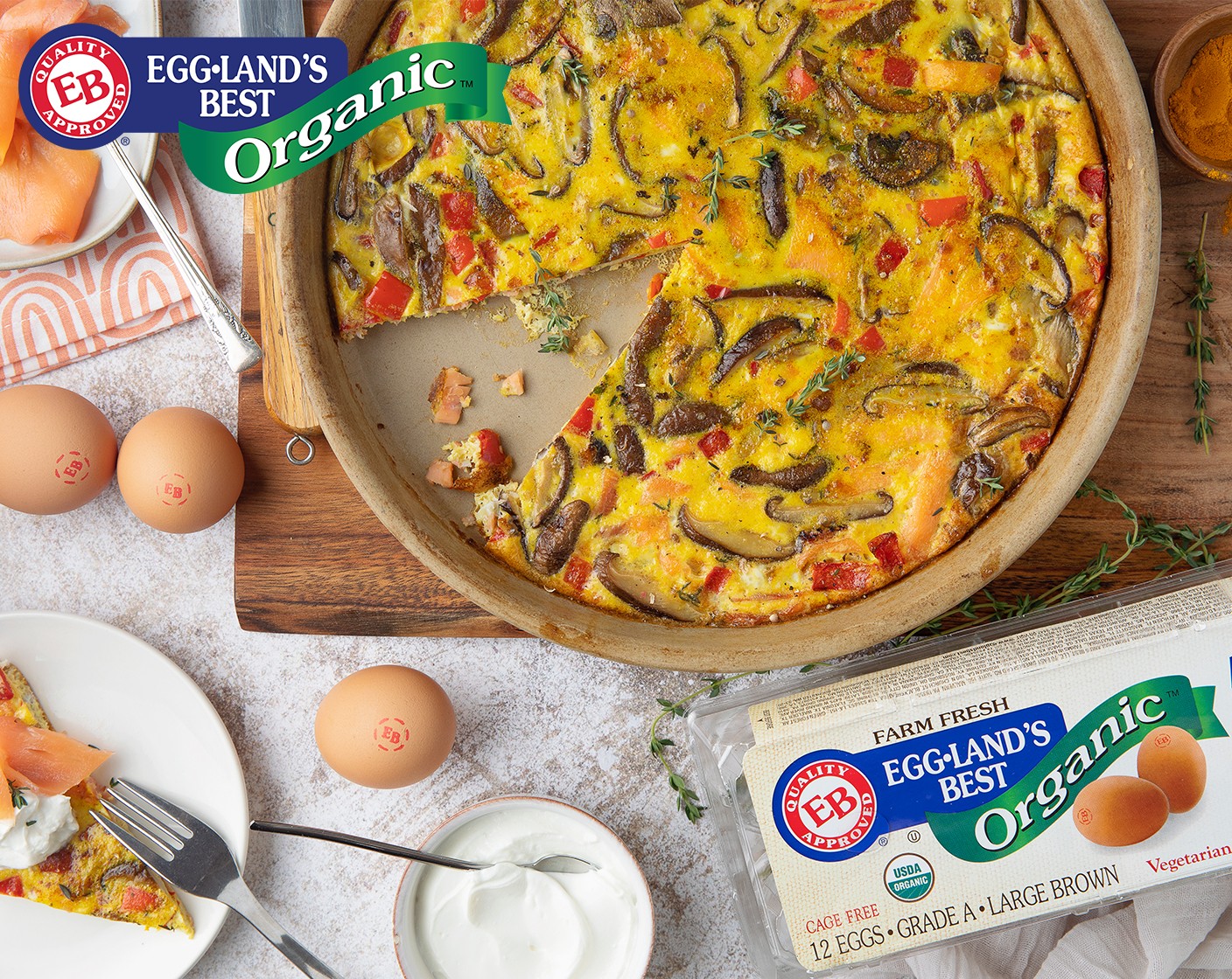 Pepper Frittata with Smoked Salmon