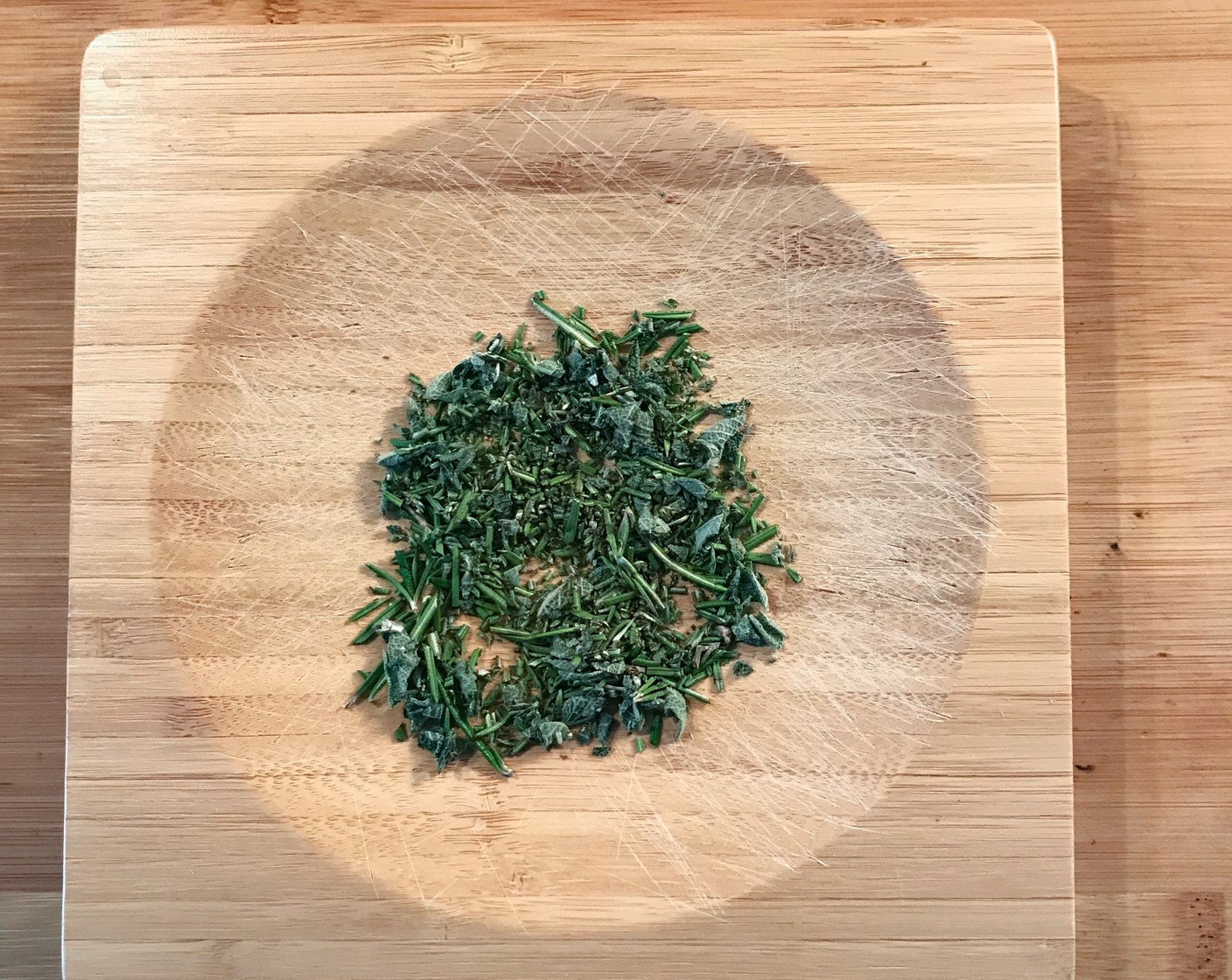 step 4 Remove leaves from half of the Fresh Rosemary (6 sprigs), Fresh Thyme (6 sprigs), and Fresh Sage (6 sprigs) and chop.