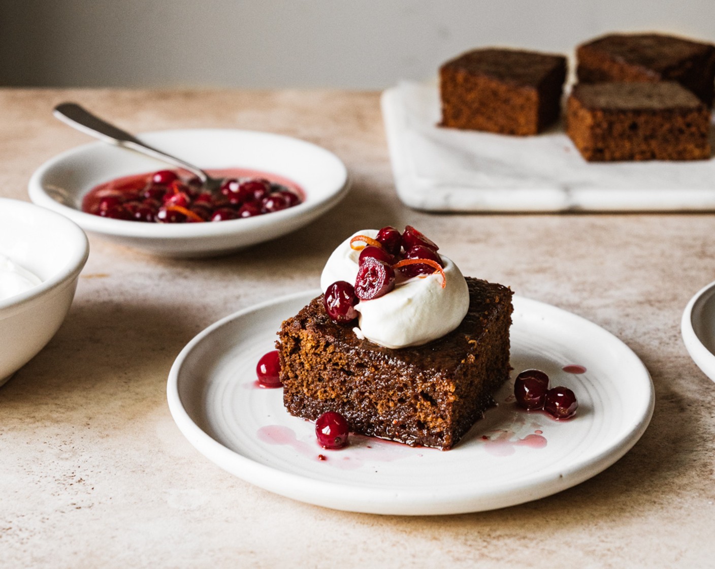 step 9 Serve plain, dusted with powdered sugar, or with soft whipped cream and soft candied cranberries.