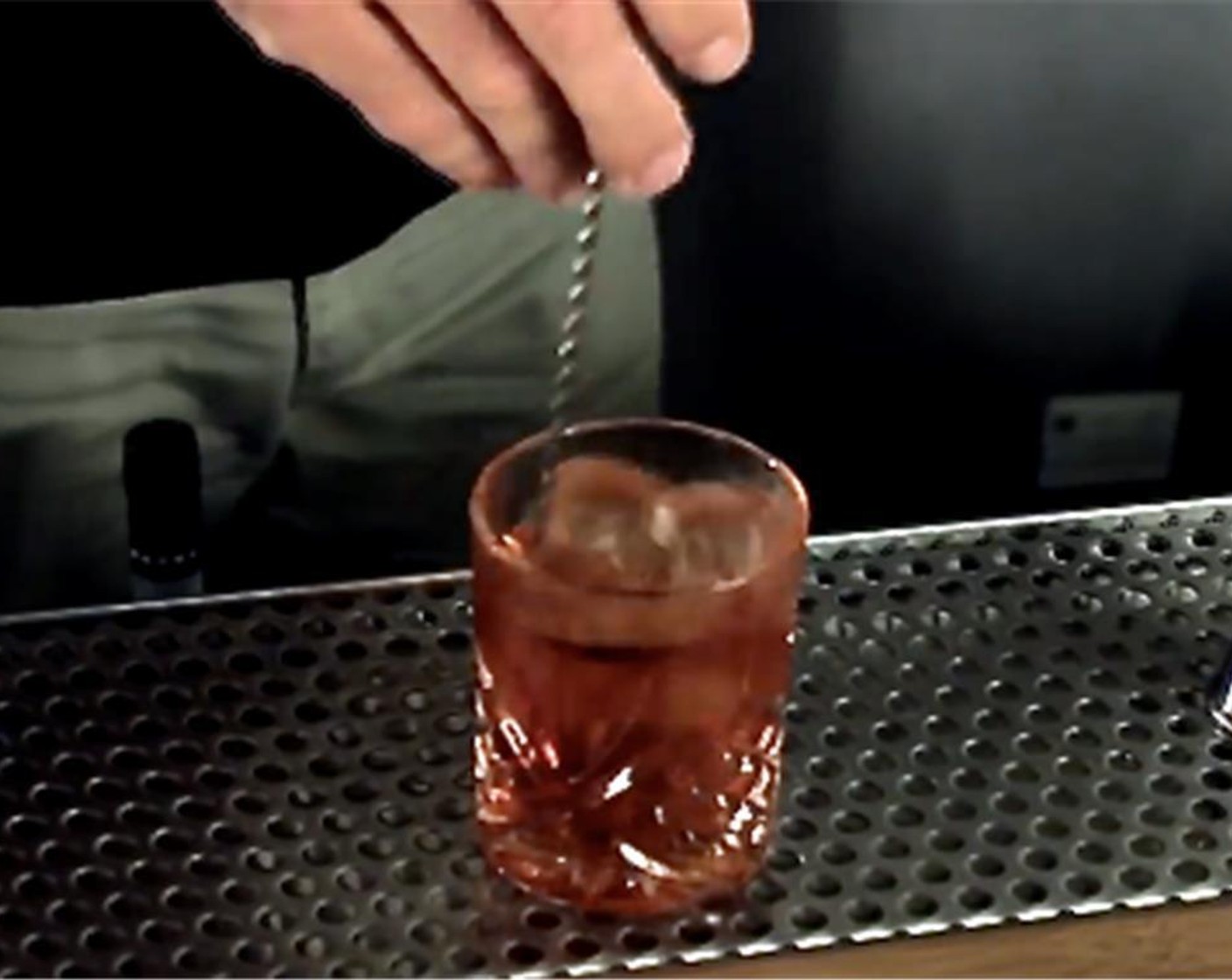 step 1 In a cocktail mixer or glass, stir VEEV® Spirit (1.5 fl oz), MARTINI Rosso (1 fl oz), and Aperol (1 fl oz) until very cold.