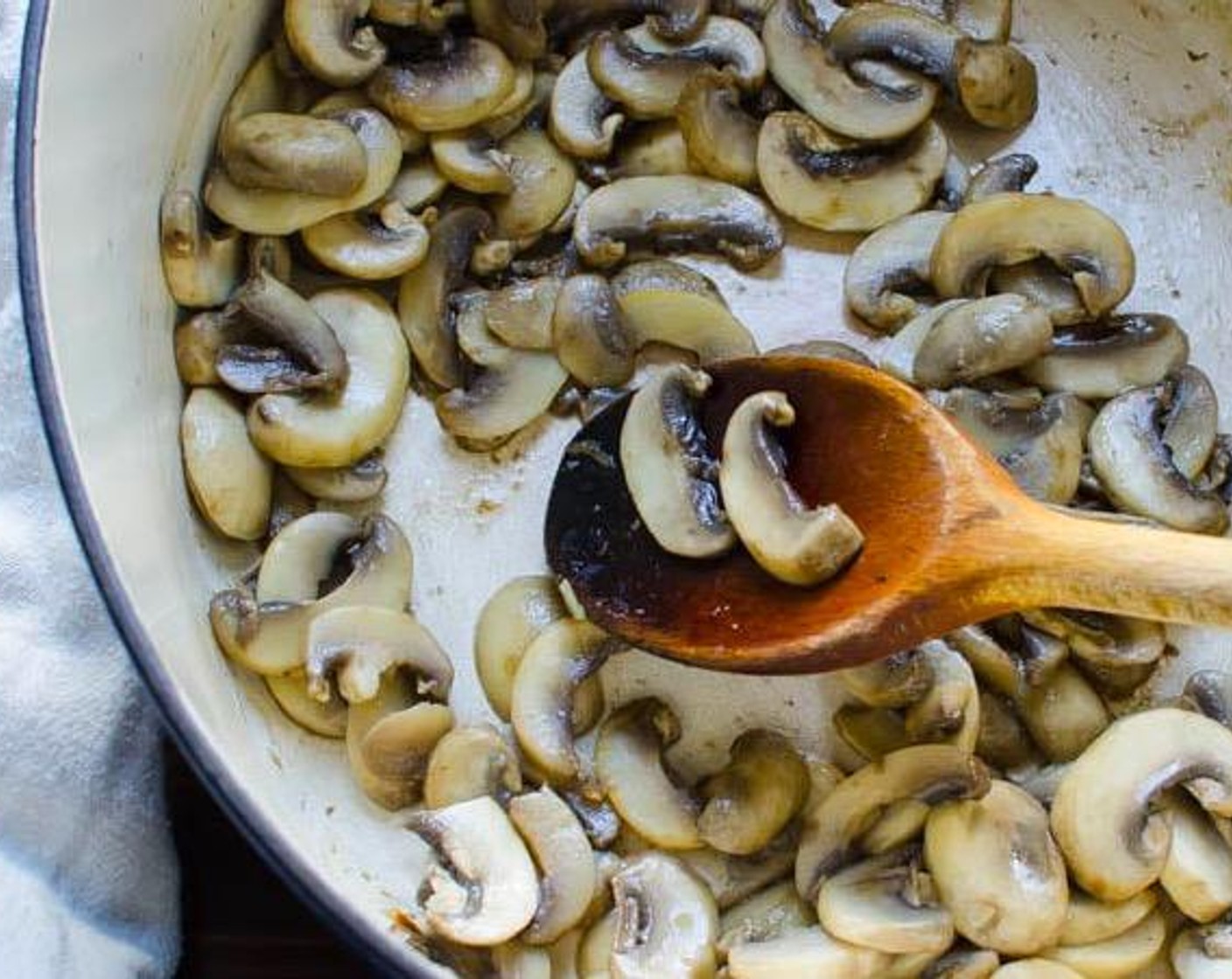 step 1 Chop the Onion (1). Remove casings from the Italian Sausage Link (1 lb). Brush off and slice the Baby Bella Mushrooms (3 cups)