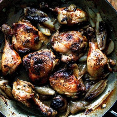Roast Chicken with Shallots, Thyme, and White Wine Recipe | SideChef