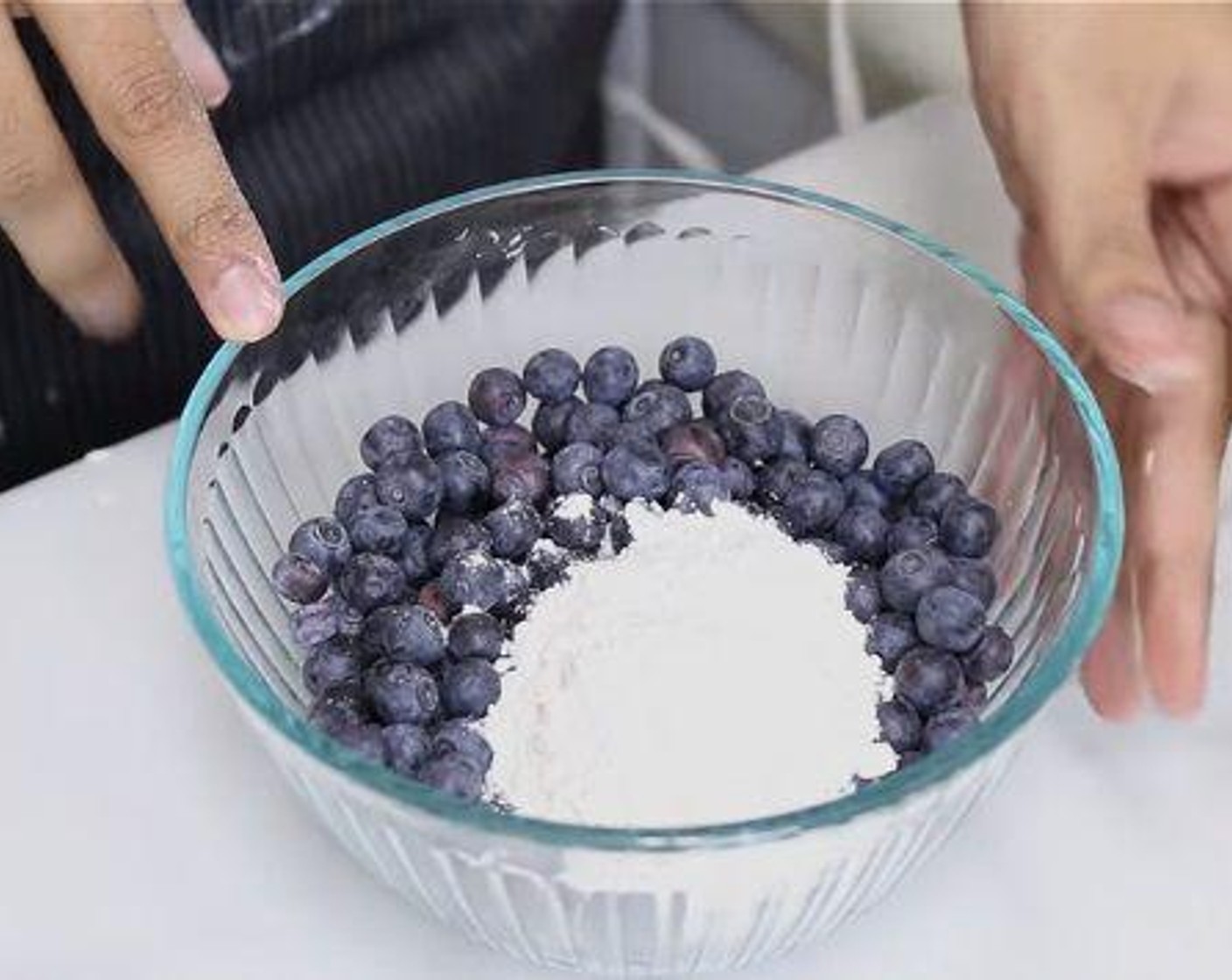 step 3 In a small bowl, toss the Fresh Blueberries (2 cups) with about 2 Tbsp of the flour mixture and set that aside as well.