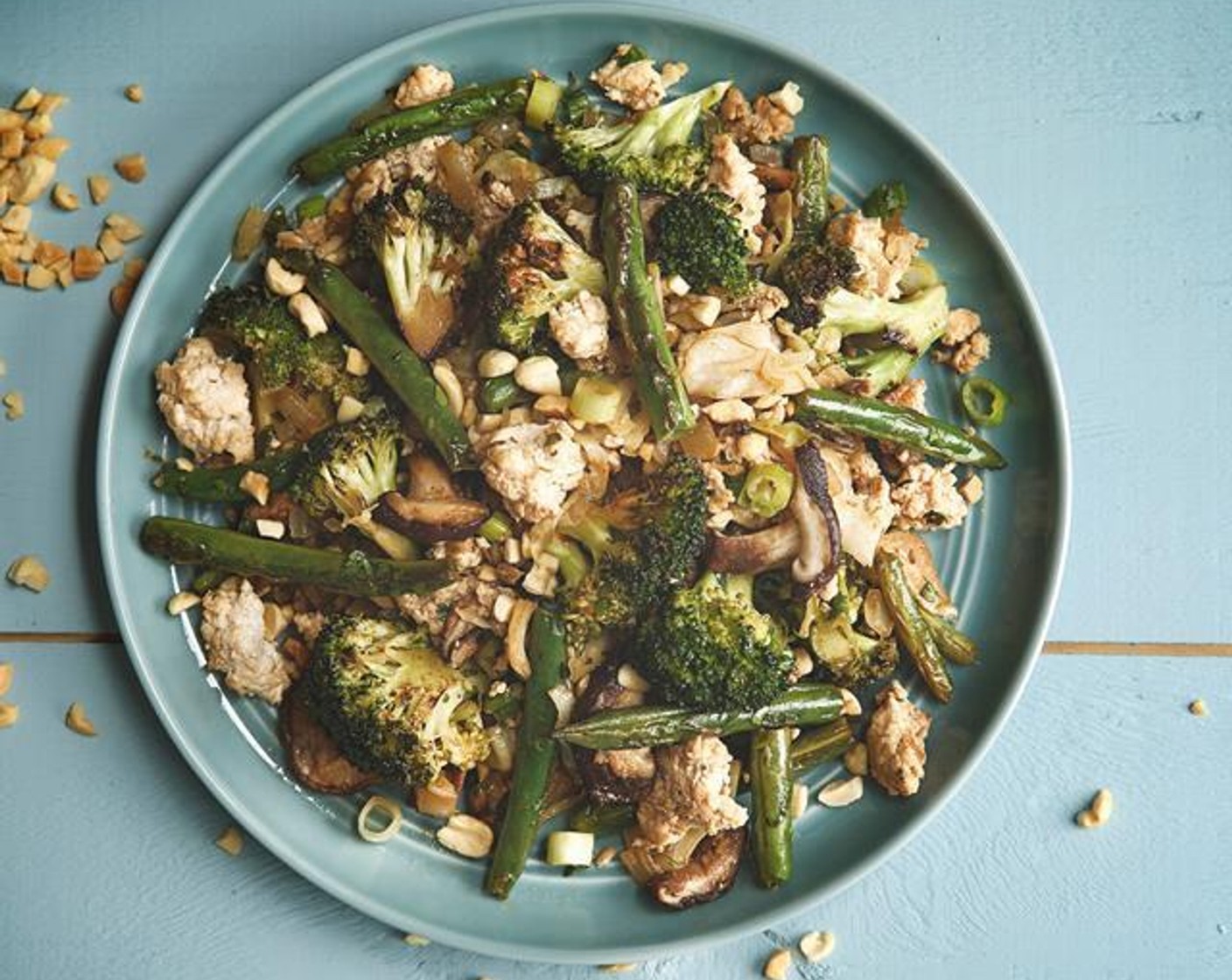 Chicken Stir-Fry with Green Beans and Broccoli