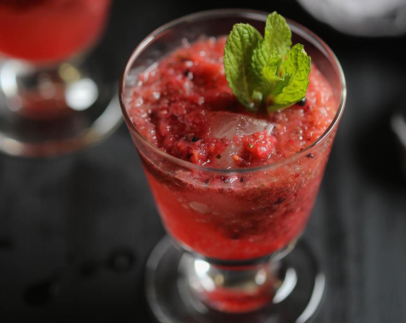 Rhubarb Ginger-Berry Bourbon Cooler