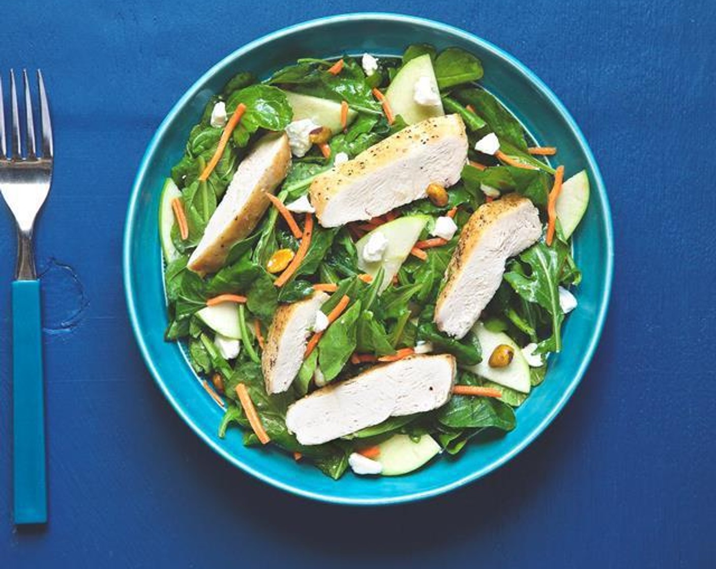 Chicken Arugula Salad with Apple and Goat Cheese