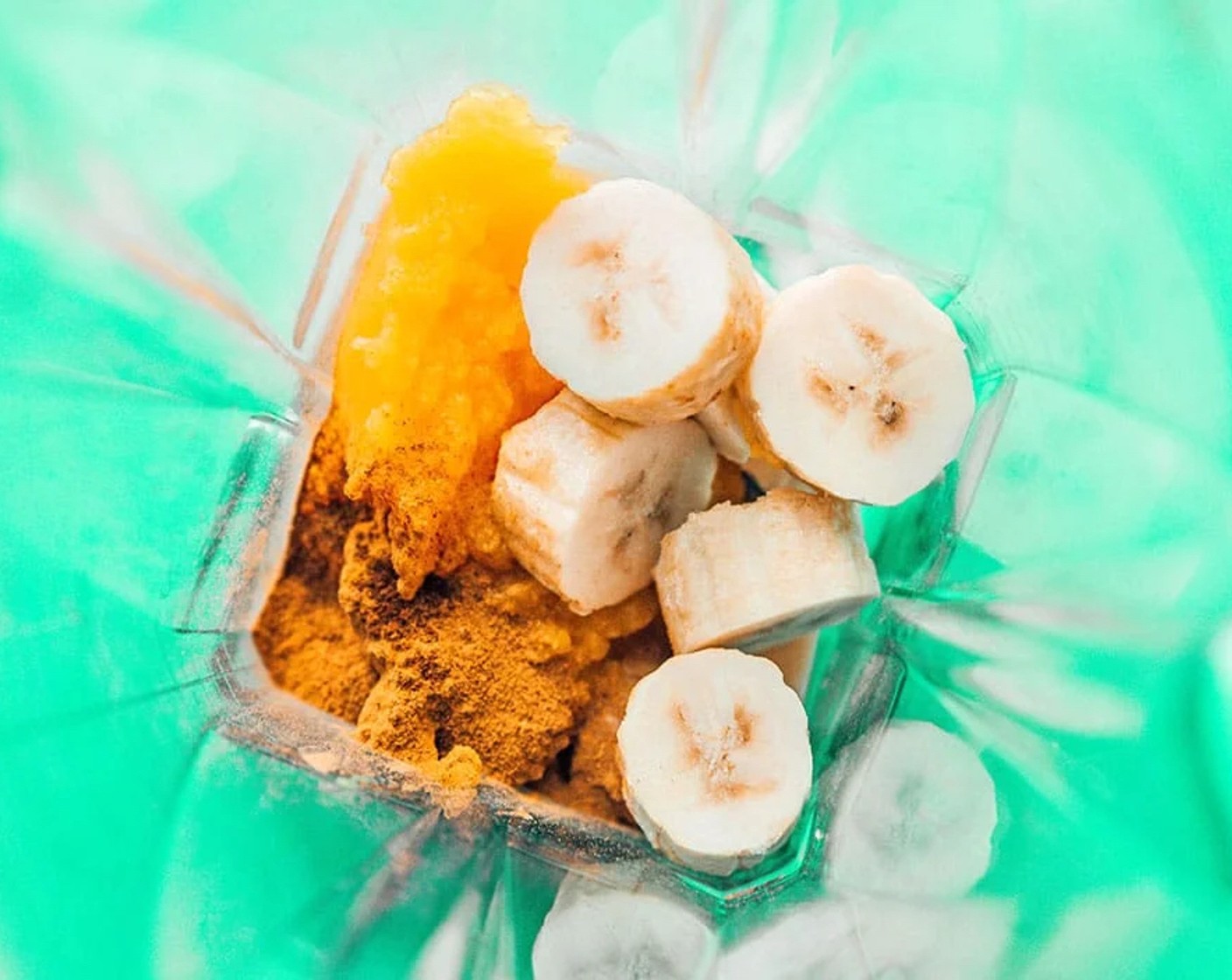 step 1 Blend Canned Pumpkin Purée (1/2 cup), Milk (1/2 cup), Coffee (1/2 cup), Banana (1), Maple Syrup (2 Tbsp), Simply Organic Cinnamon, Ground (1 tsp), Ground Cloves (1 pinch) until smooth.