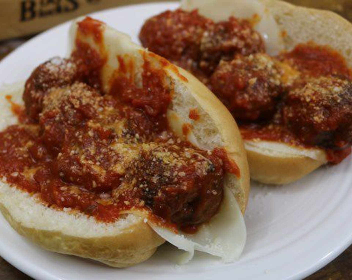 step 7 Use mini sub rolls and thin sliced provolone cheese, then add your meatballs and sauce and top with a little extra provolone cheese.