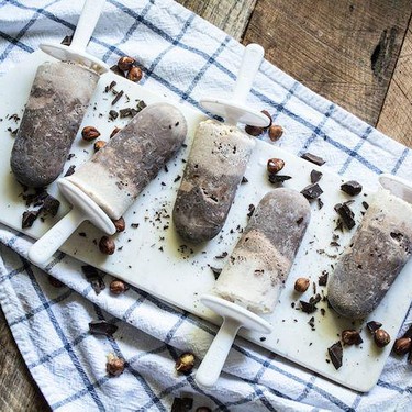 ProYo Dark Chocolate and Vanilla Bean Fudge Pops with Chocolate Hazelnut Butter Recipe | SideChef