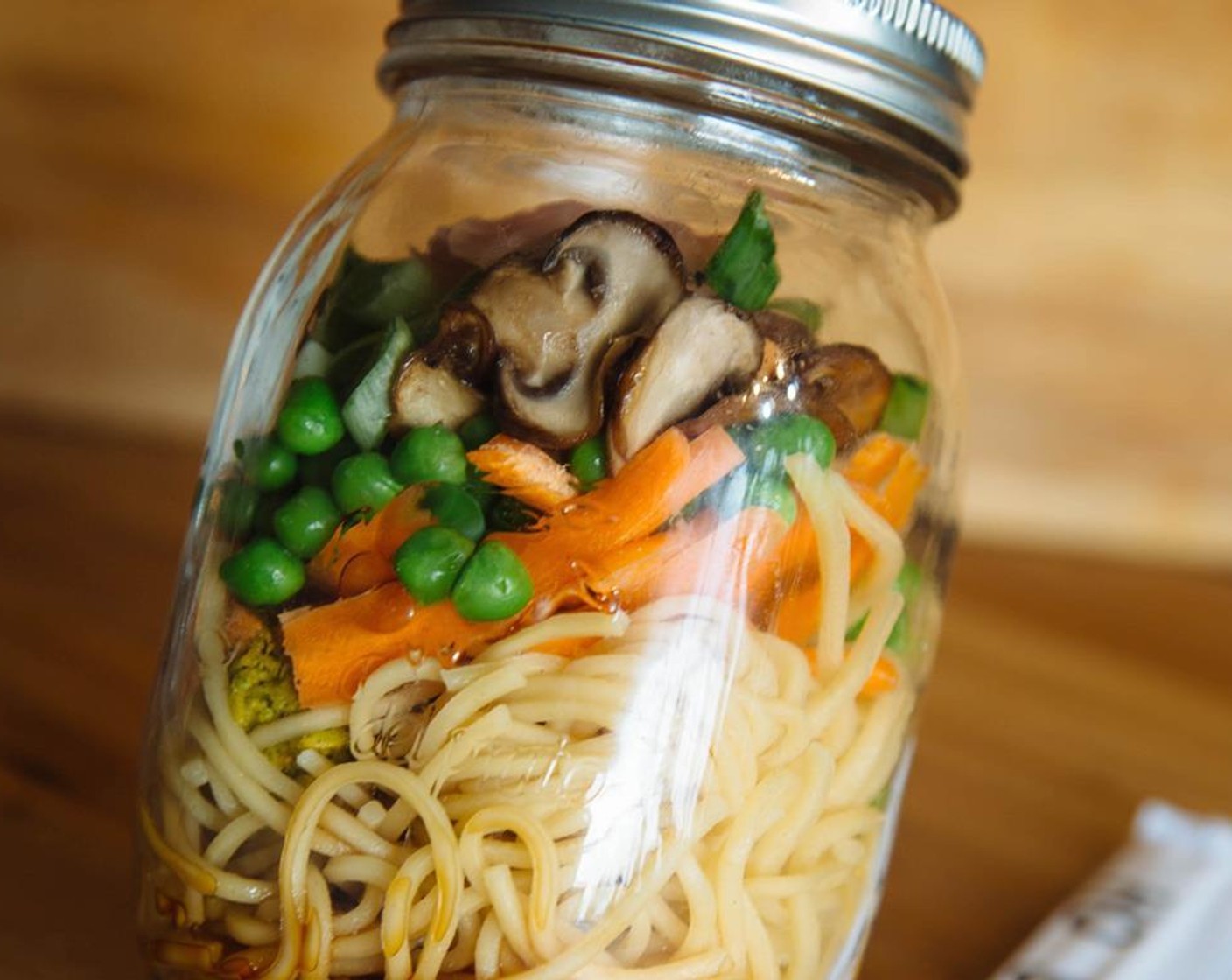 step 7 You can make several noodle jars and keep them in the fridge for a quick and healthy lunch or snack for work.
