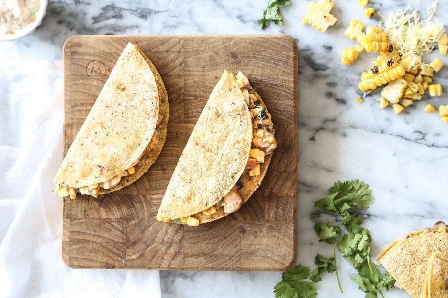 Elote Corn and Chicken Quesadillas Recipe SideChef