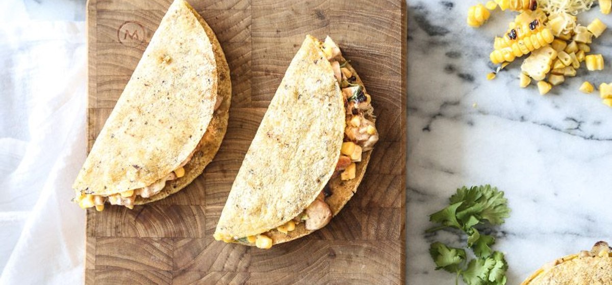 Elote Corn and Chicken Quesadillas Recipe | SideChef