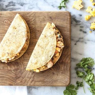 Elote Corn and Chicken Quesadillas Recipe | SideChef