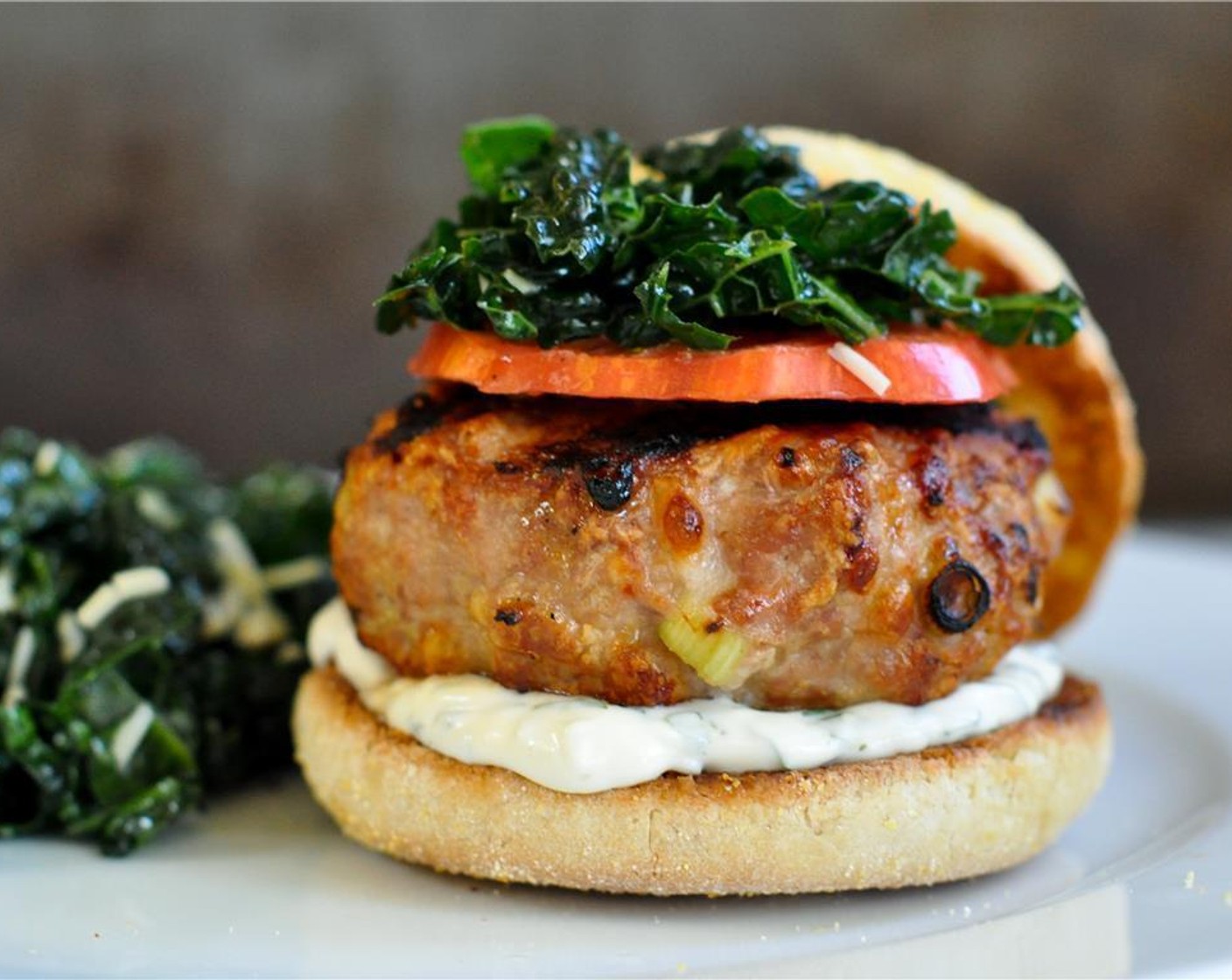 step 4 Serve on a hamburger bun with your favorite condiments and vegetables.