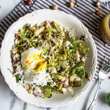 Brussels Sprouts Breakfast Bowl with Poached Eggs Recipe | SideChef