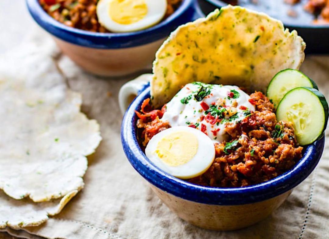Turkish Style Spicy Savory Breakfast Bowls