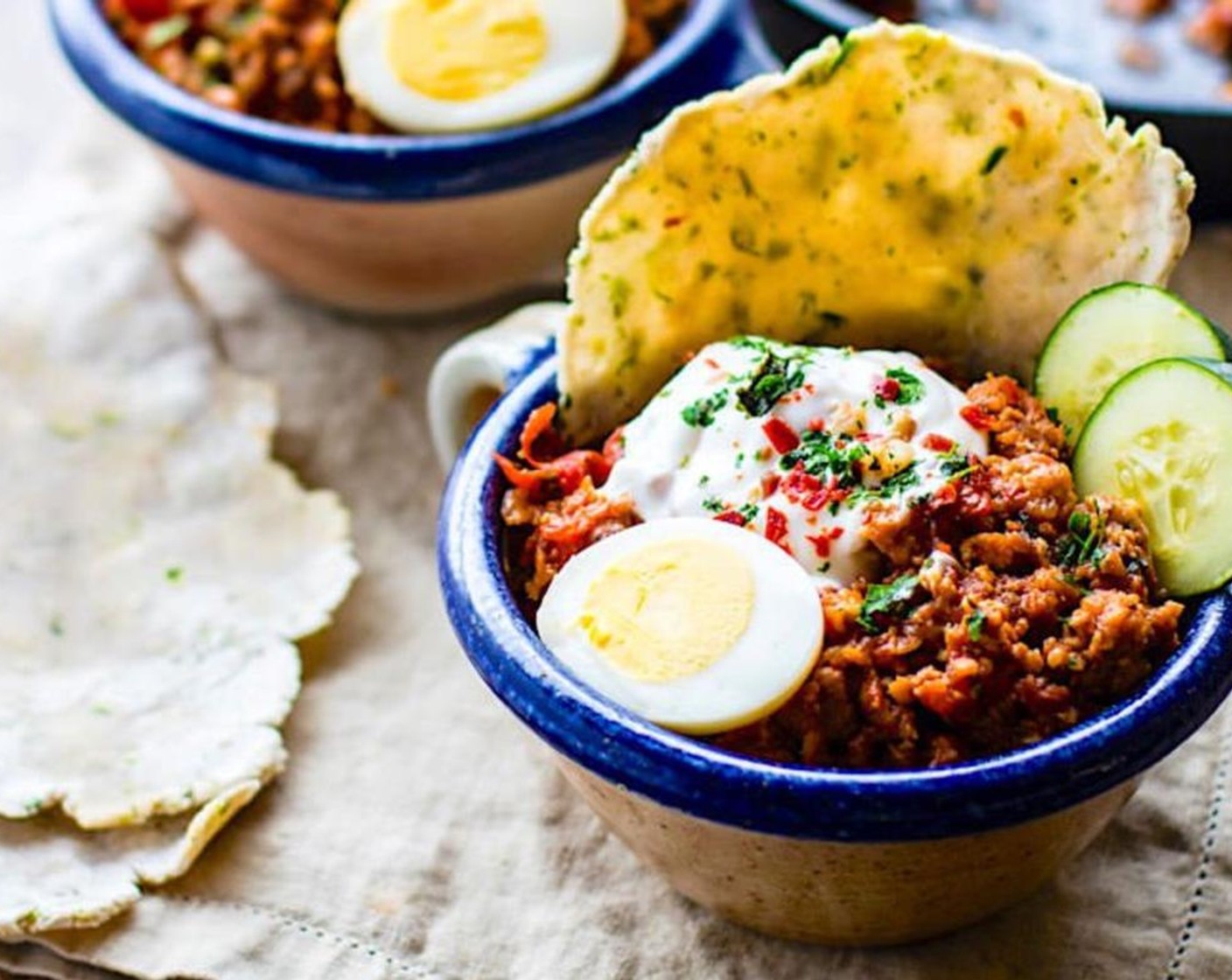 Turkish Style Spicy Savory Breakfast Bowls