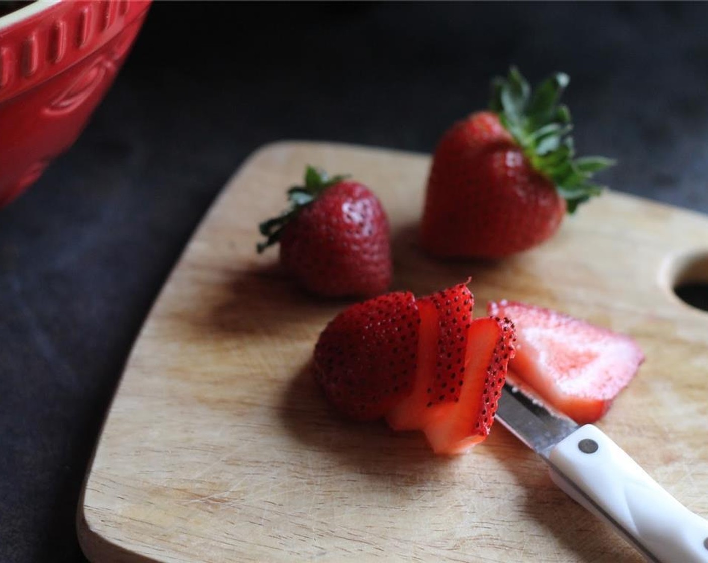 step 1 Preheat oven to 375 degrees F (190 degrees C). Chop the Fresh Strawberries (4 cups) and place in a mixing bowl. Set aside.