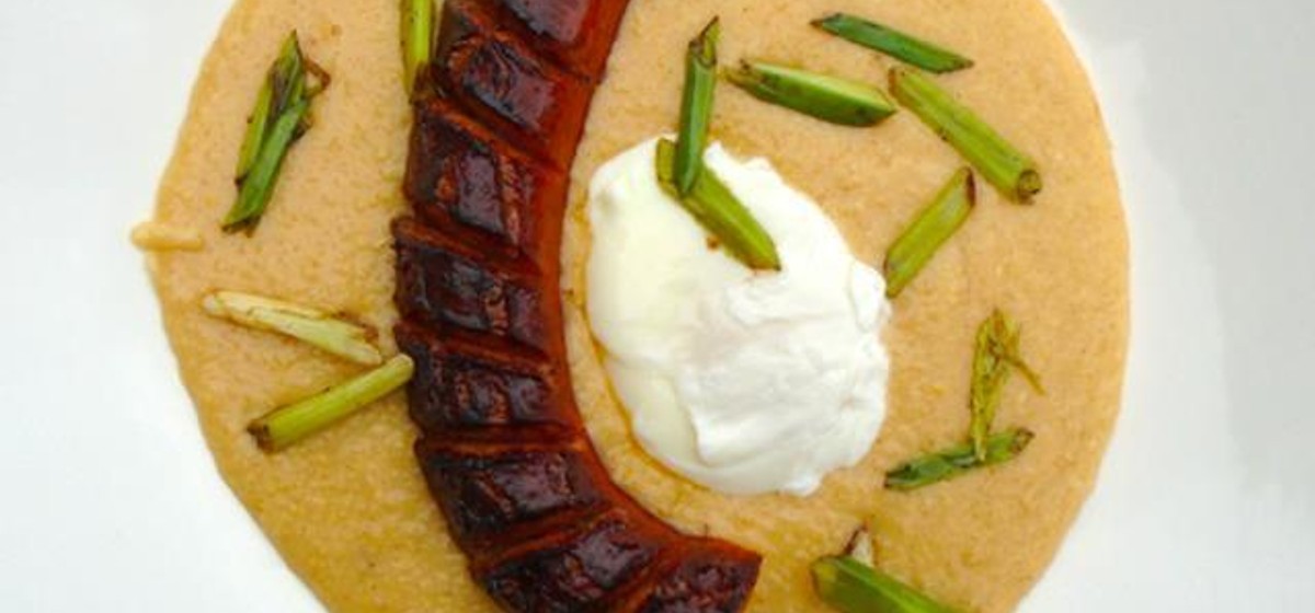 Cheese Polenta, Spicy Italian Sausage, Poached Egg Recipe | SideChef