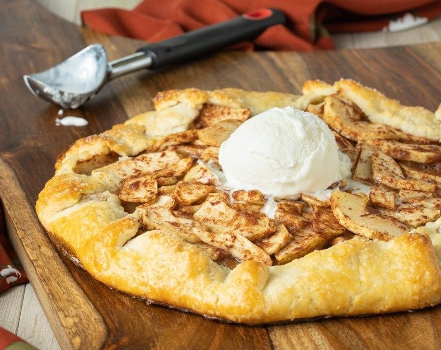 step 13 Remove from oven and allow to cool for at least 10 minutes before slicing into wedges and serving with ice cream.