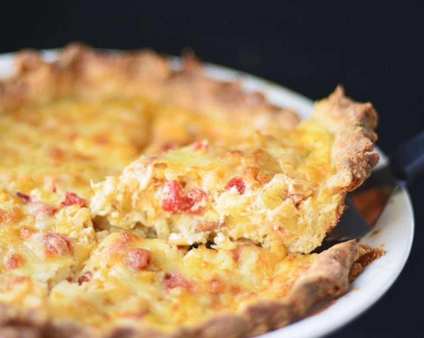 Bacon, Leek and Roasted Red Pepper Quiche