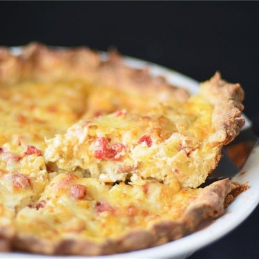 Bacon, Leek and Roasted Red Pepper Quiche Recipe | SideChef