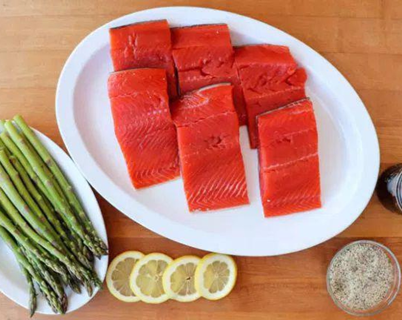 step 1 Cut Salmon Fillets (2) into 4 6-ounce portions.