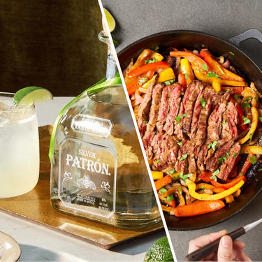 Easy Steak Fajitas and Patrón Perfect Margarita Cocktail Recipe | SideChef