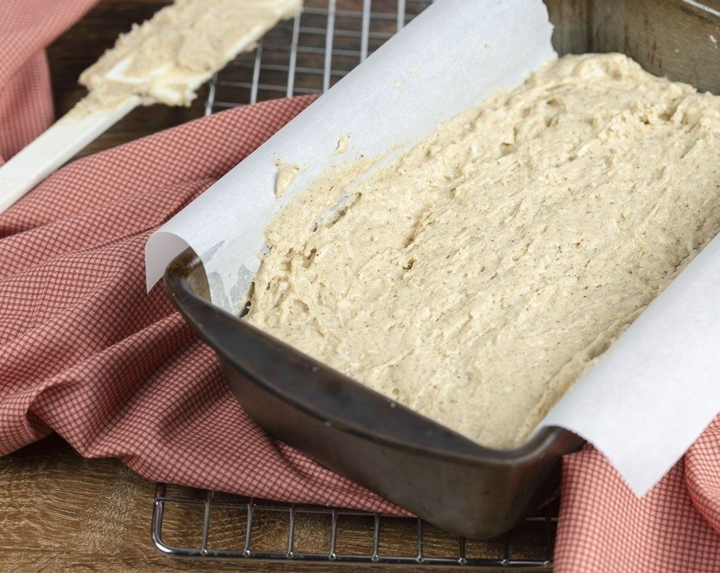 step 6 Spread evenly into prepared pan and bake for 40-45 minutes or until a toothpick inserted comes out clean.