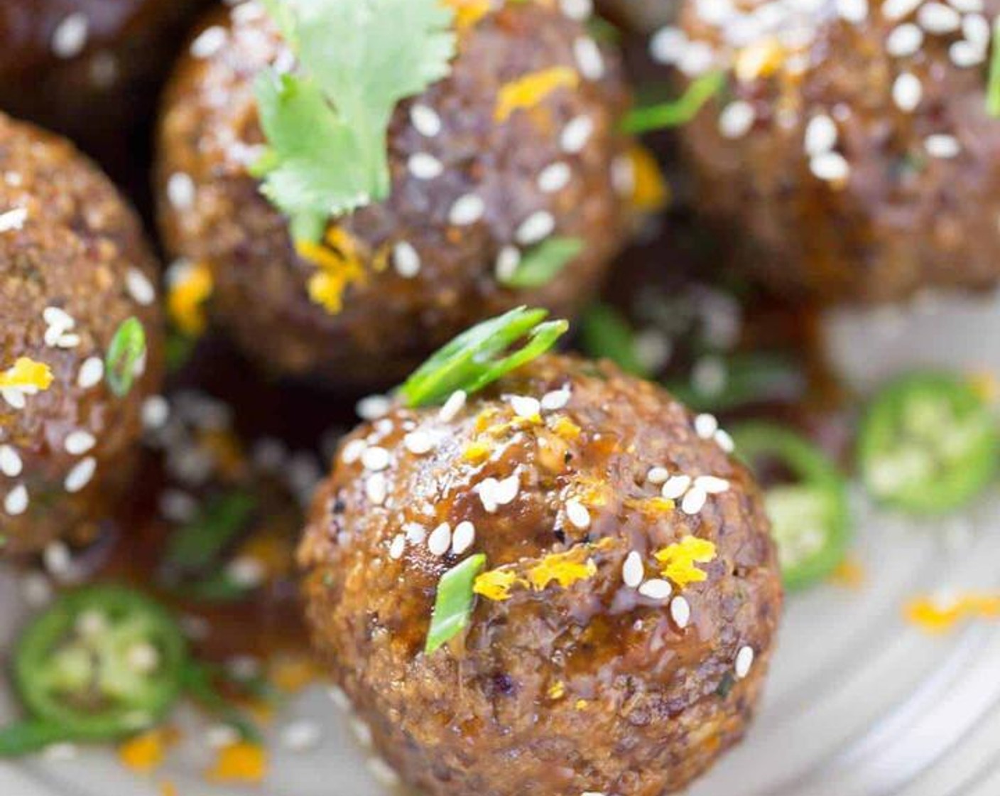 Asian Spiced Quinoa Meatballs with Orange Sauce