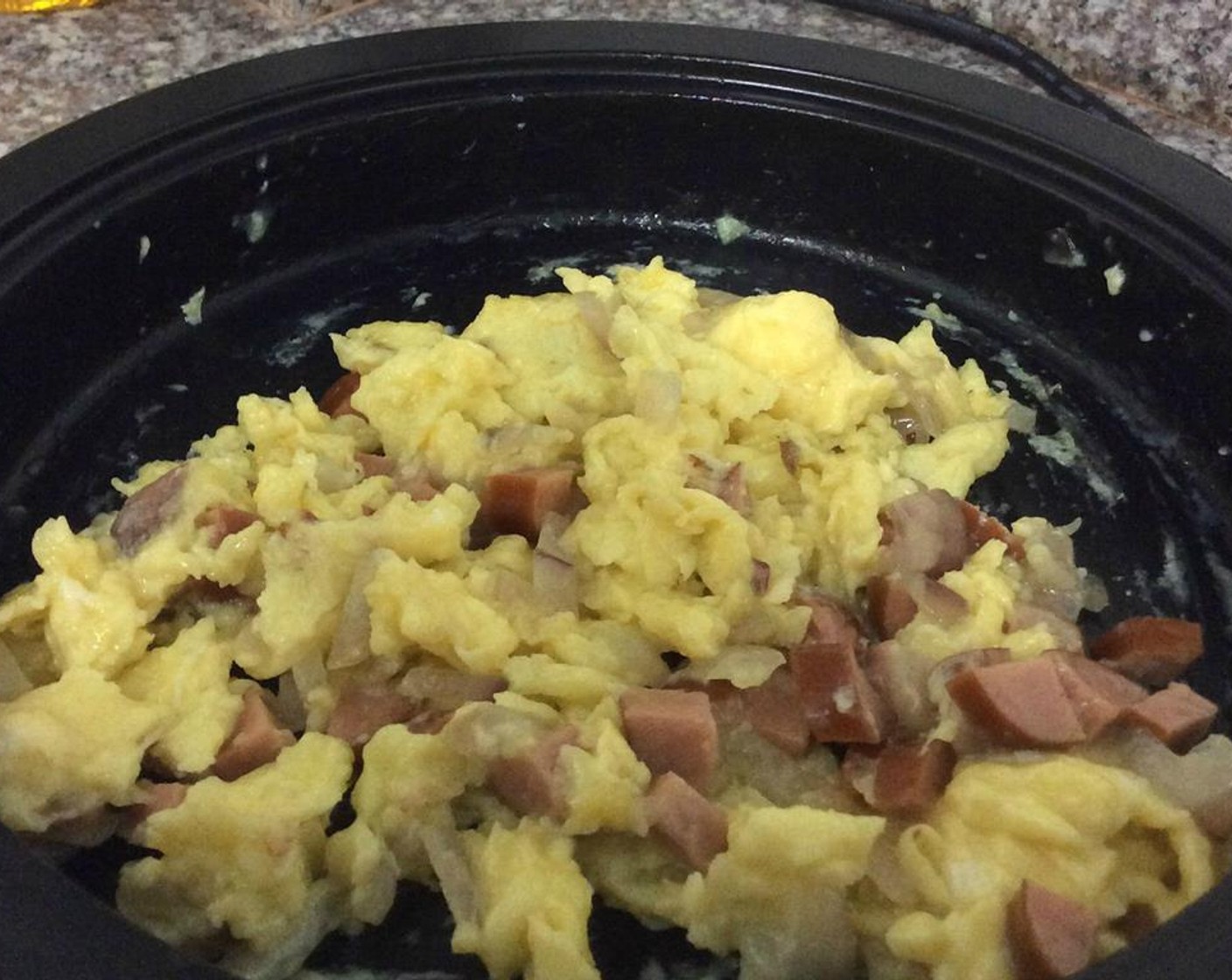 Scrambled Eggs with Onion and Sausage Recipe | SideChef
