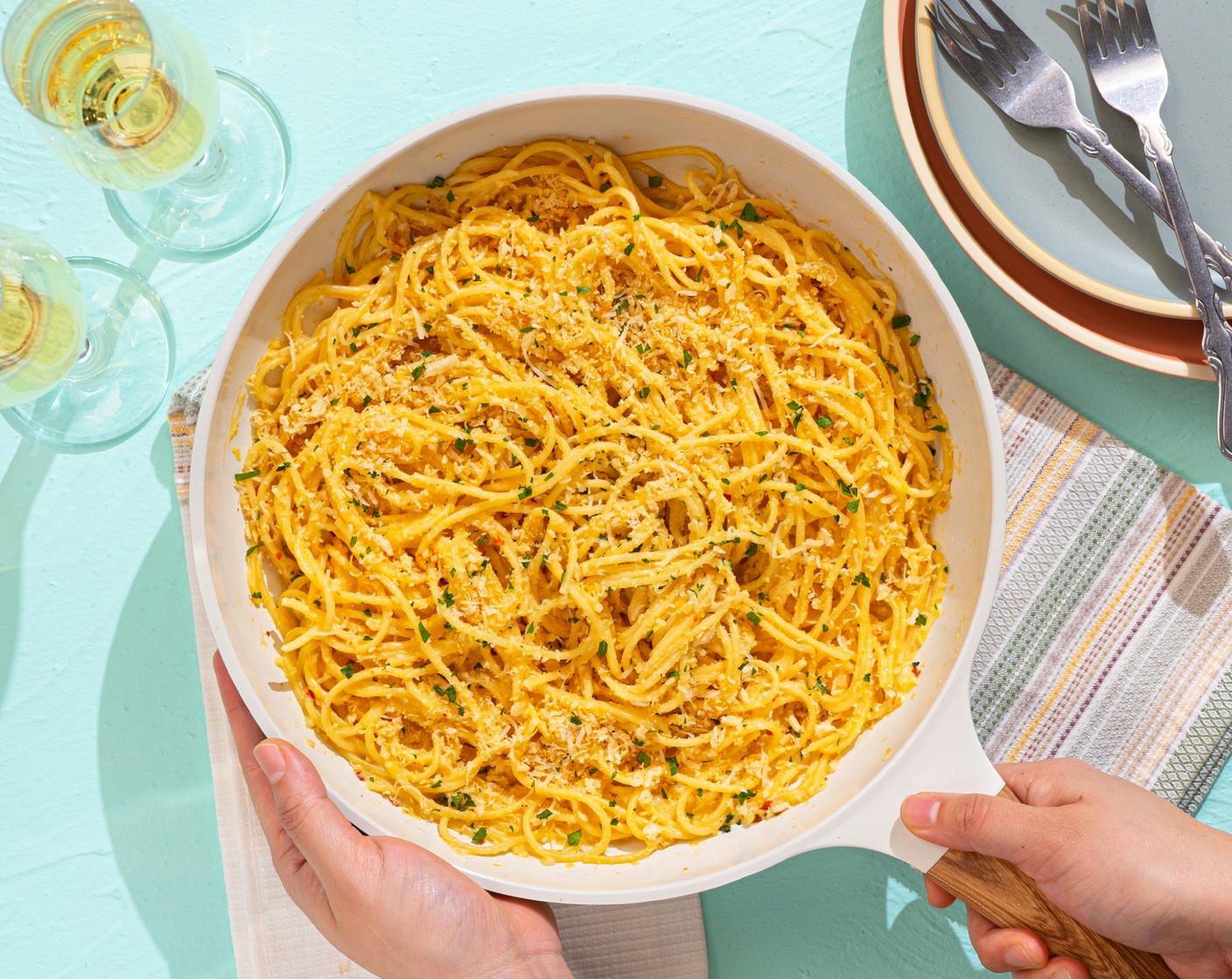 Creamy Lemon Spaghetti with Breadcrumbs image