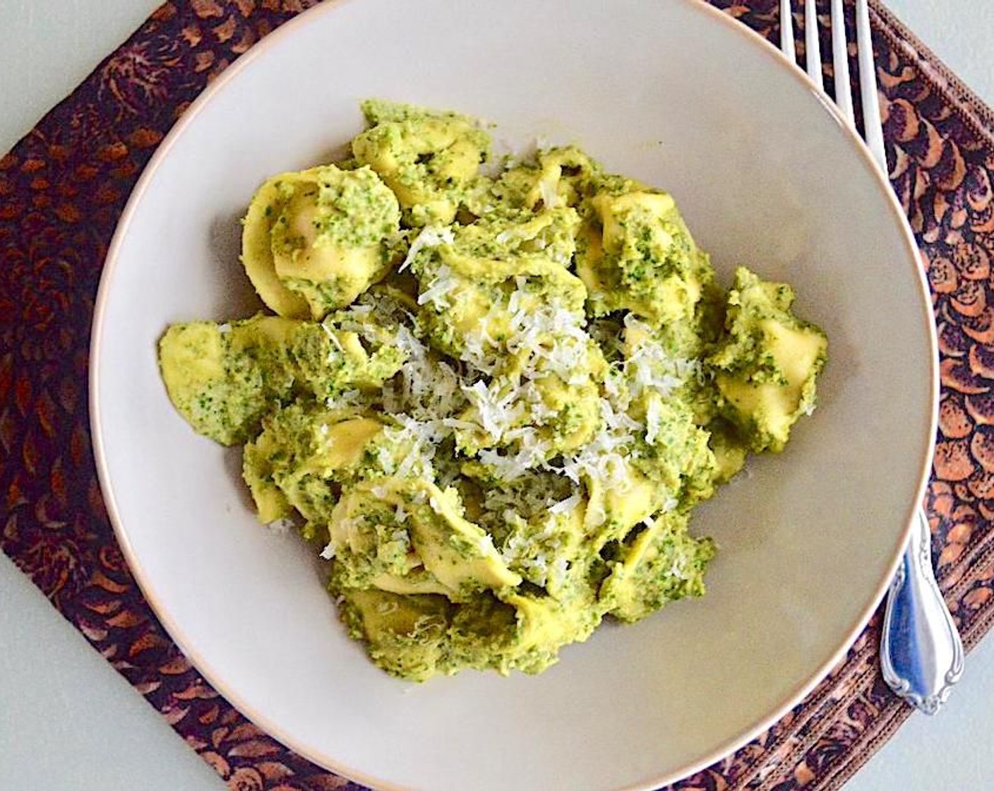 Tortellini with Kale and White Bean Pesto