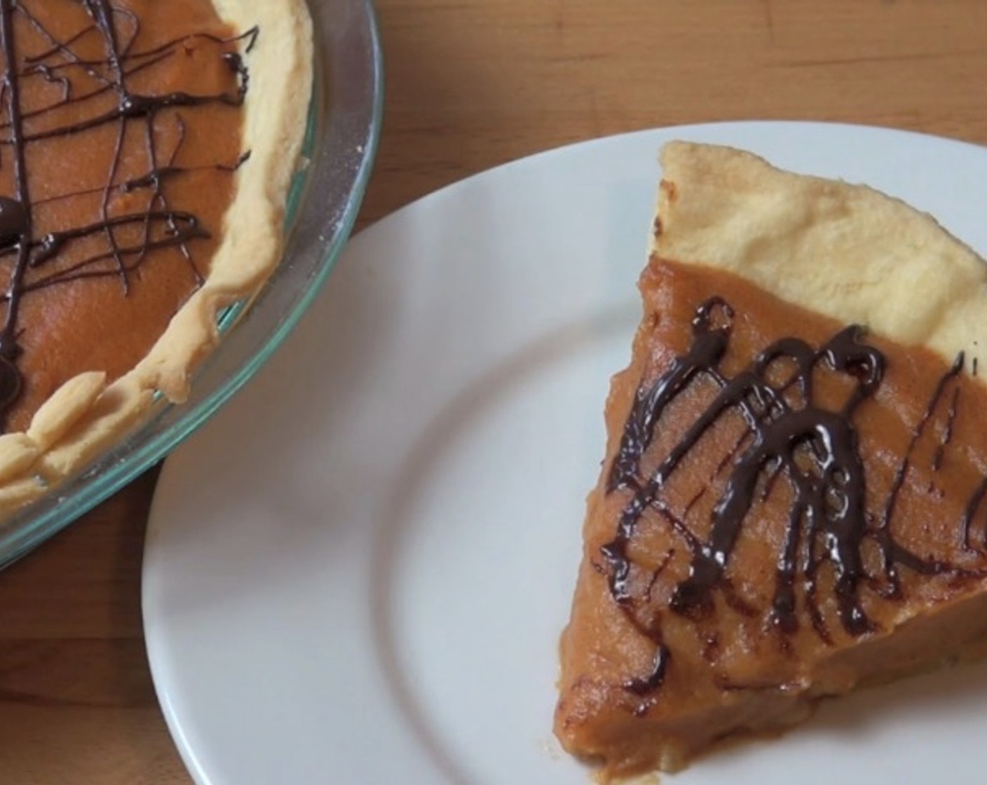 step 13 Drizzle Dark Chocolate (to taste) over the pie. Serve and enjoy!