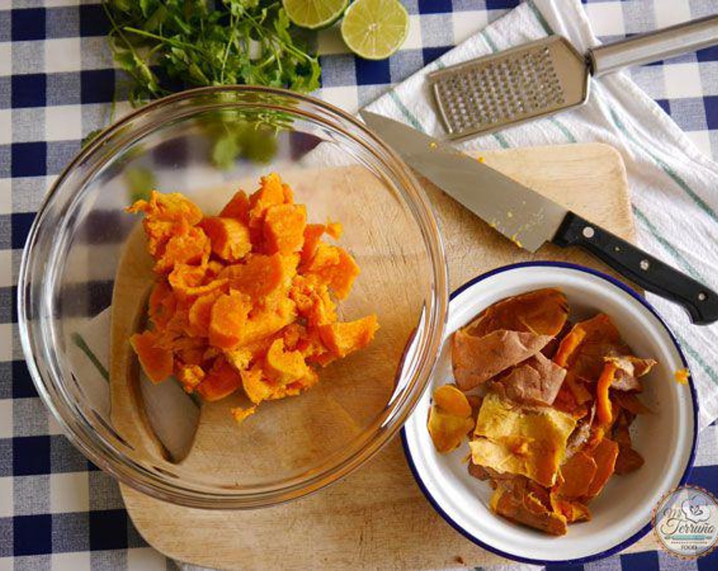 step 2 Once cooked, peel and chop in small pieces.